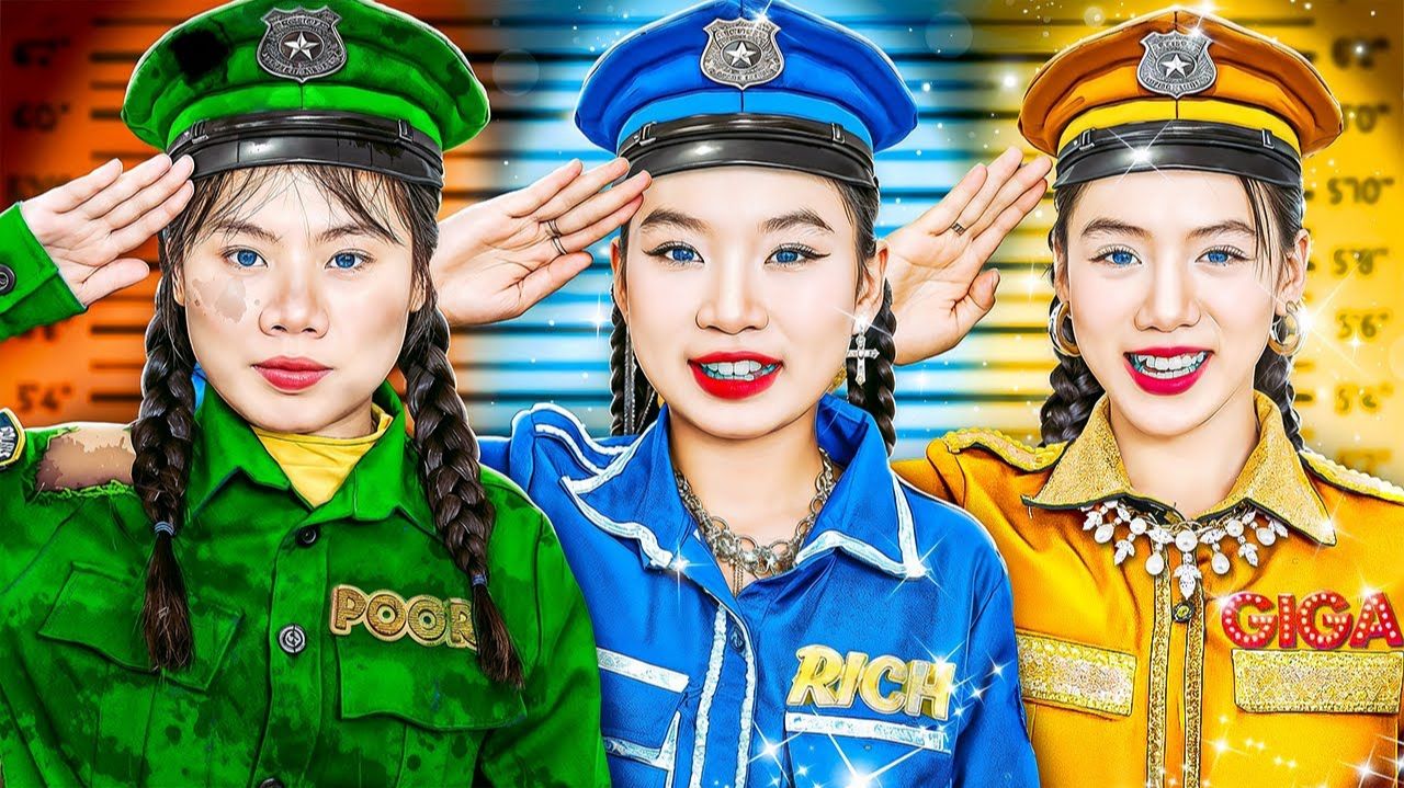 Бедная vs Богатая vs Гига Богатая Студентка В Полицейской Академии! смотреть онлайн