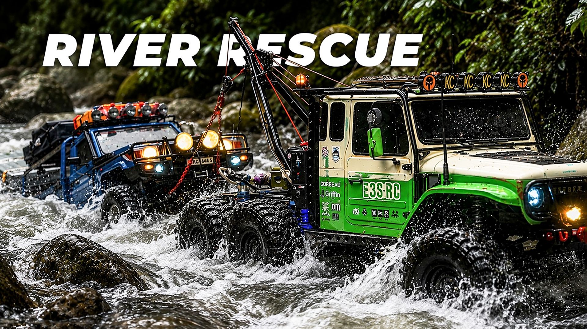 RESCUE MISSION - FJ45 6x6 Towing LC70 + Trailer