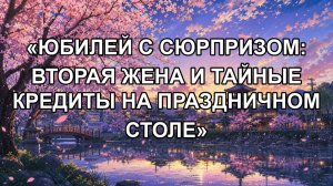 «ЮБИЛЕЙ С СЮРПРИЗОМ: ВТОРАЯ ЖЕНА И ТАЙНЫЕ КРЕДИТЫ НА ПРАЗДНИЧНОМ СТОЛЕ»