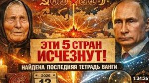 ЭТИ 5 СТРАН ИСЧЕЗНУТ Тайная тетрадь ванги найдено пророчество