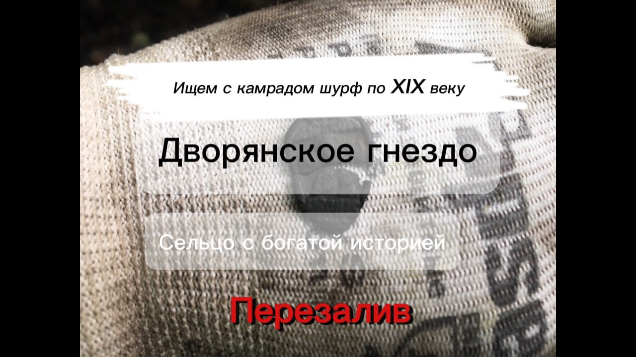 Перезалив!! Ищем с камрадом шурф по XIX веку. Дворянское гнездо.  Сельцо с богатой историей.