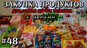 #48 закупка продуктов за 2 недели для,семьи из 4х человек с ценами