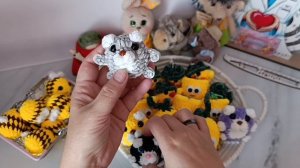 Цвет настроения: жёлтый. Готовые брелоки за неделю. Покупочки. Вязовлог. #вязание# #вязаниекрючком