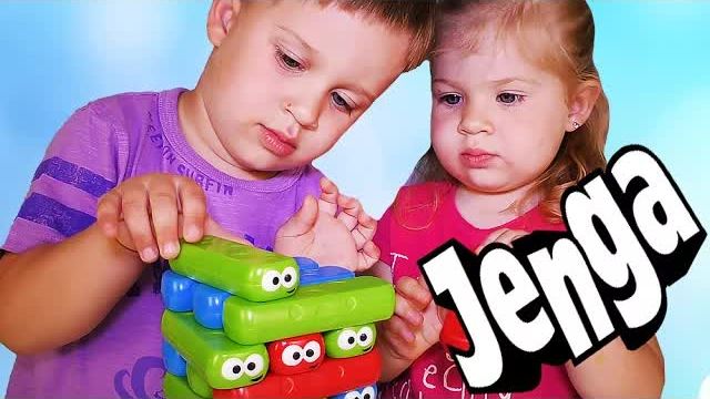 Диана и Рома играют в JENGA Новая ИГРА Для Детей unboxing and play смотреть онлайн
