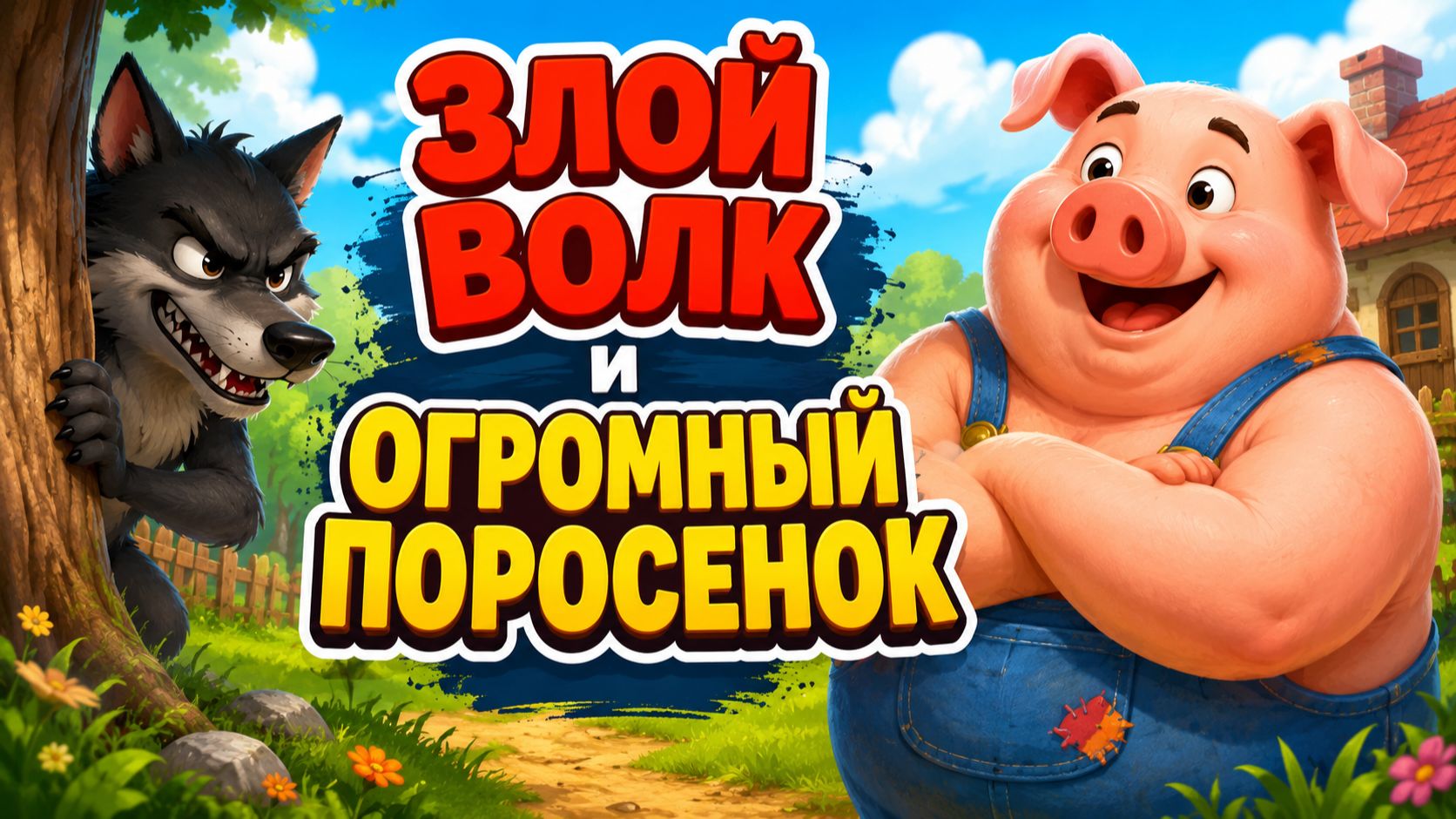 Злой Волк И Огромный Поросенок сказка и Мультик для детей смотреть онлайн