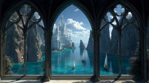 Coastal Medieval Castle 🌊🏰  Summer Window Ambience & Fantasy Music