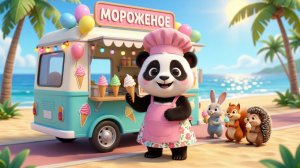 🏖️РАЗВИВАЮЩИЙ МУЛЬТИК-ИГРА!🍦ПАНДОЧКА И ЕЁ ФУРГОНЧИК С МОРОЖЕННЫМ! ВИДЕО ДЛЯ ДЕТЕЙ😊