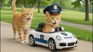 Мама-кошка усердно трудится, чтобы купить полицейскую игрушку 🚓💙 Исполняю мечту котен