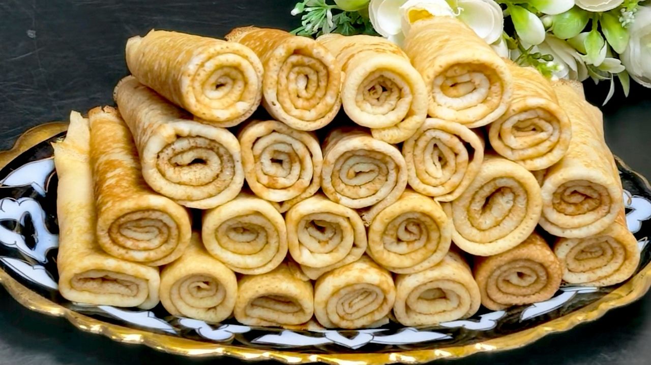 «Нежные блинчики со сливками — тают во рту! 😍 Простой рецепт»