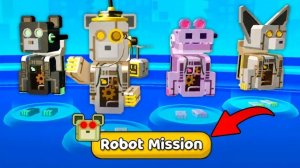 Командные роботы против хардкорного режима 🤖 Обновление 13 😱 Прохождение игры Super Bear Adventure