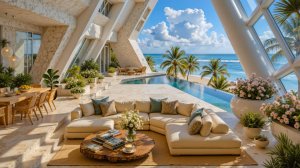 ЛЕТНИЙ ДЖАЗ НА БЕЛОЙ ВИЛЛЕ У ОКЕАНА 🌴 МУЗЫКА ДЛЯ ОТДЫХА И РАССЛАБЛЕНИЯ