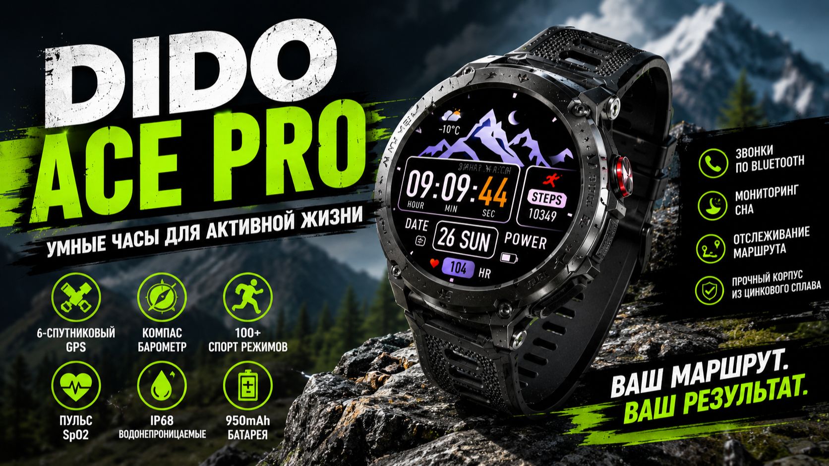 DIDO Ace Pro — автономный GPS, AMOLED и фонарик. Полный обзор смотреть онлайн