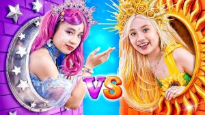 Дневная Девушка Vs Ночная Девушка В Одноцветном Испытании Макияжа