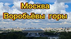 Город Москва Воробьёвы горы. Панорама Москвы с Воробьёвых гор.