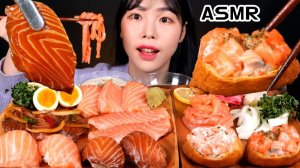 Мукбанг - морепродукты и лапша с чёрным соусом - морской стол