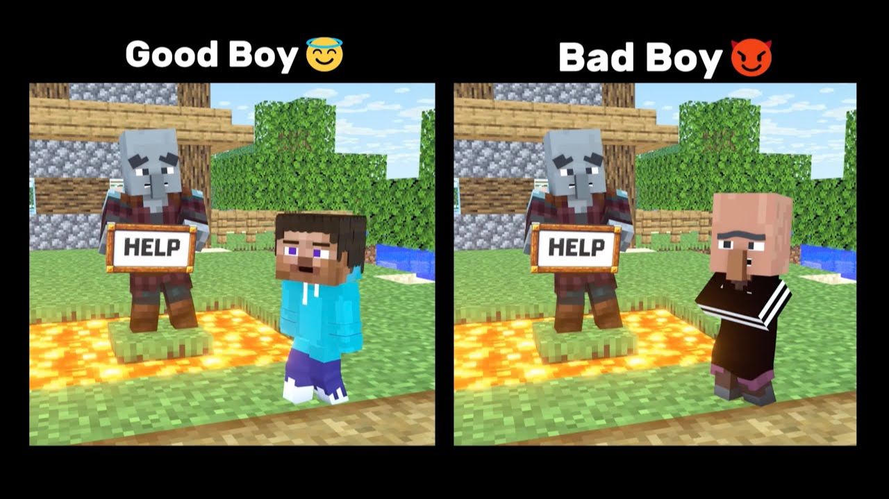 ДОБРЫЙ STEVE 😇 ПРОТИВ ЗЛОГО ЖИТЕЛЯ 😈! BABY STEVE В ОПАСНОСТИ! смотреть онлайн