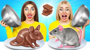 Челлендж. Шоколадная еда vs. Настоящая еда #9 # Смешные розыгрыши от Multi DO Challenge