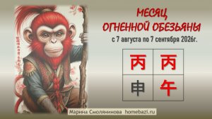 Прогноз на август 2026 года, период Огненной Обезьяны 丙申 с 7 августа по 7 сентября