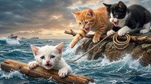 Мама-кошка подстригает шерсть на ферме и делает тигровую шапку для котят дома🐾🎩🐯