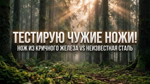Тестирую чужие ножи! Якутский нож из кричного железа против самодельного ножа из неизвестной стали