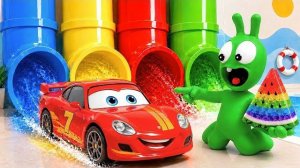 Pea Pea Узнайте, Лава-Быстрый, Таинственный, Трубы, Цветные 🚗 мультфильм для Детей
