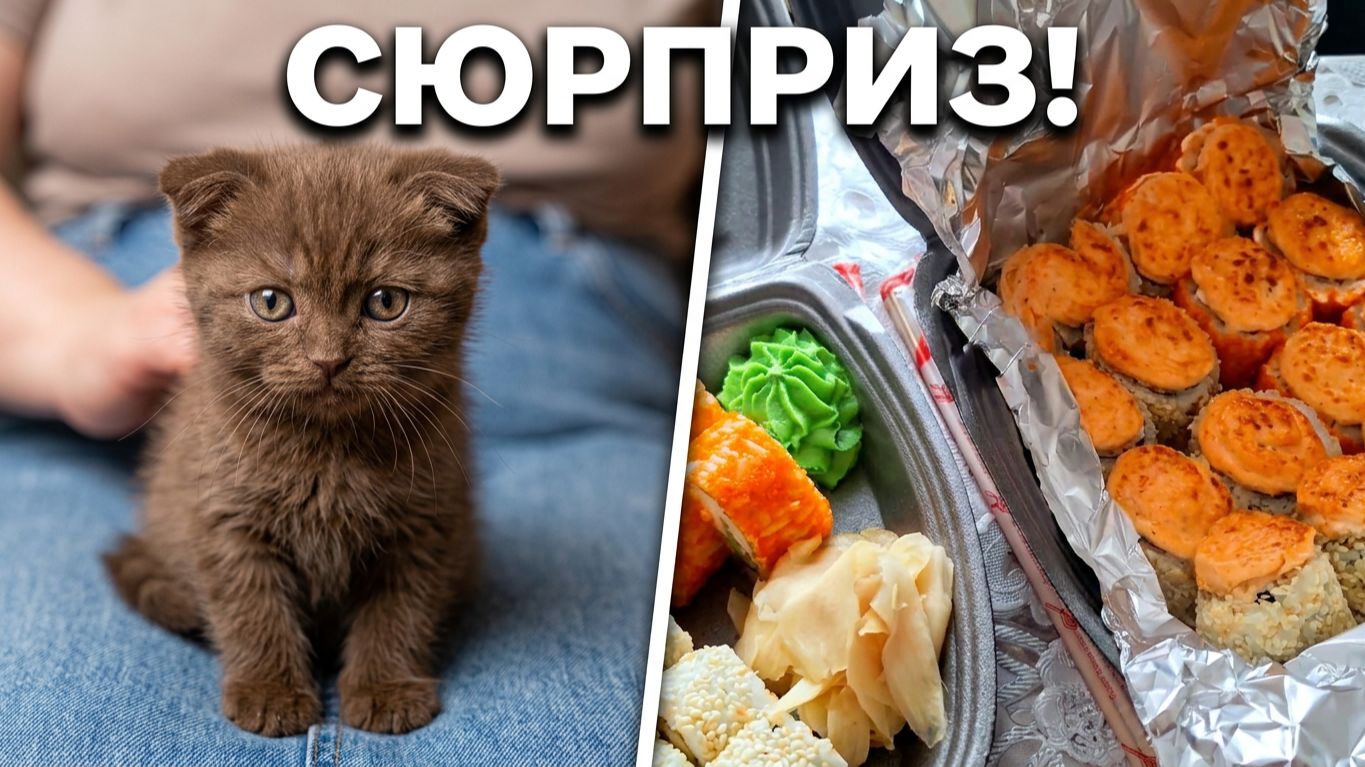 Не ожидала такого подарка! Ужин с роллами