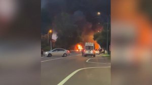 Смертельное ДТП с загоревшимся BMW в Новой Москве