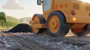 Детский мультик строительная техника «Каток Сава», мультфильм про дорожный каток считалочка