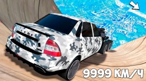 Спуск с горы без тормозов на чит тачках в ГТА 5! Эксперимент в GTA 5 Online