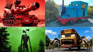 ТАЧКА МАКВИН ТАНК И СИРЕНАГОЛОВЫЙ Битва Машин Мультик 🏎️