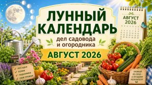 Лунный посевной календарь садовода и огородника на август 2026. Сеем по луне.