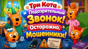📞🐱 Три Кота и Подозрительный Звонок! 🚨 Важный Урок Безопасности Развивающий Мультфильм Для Детей