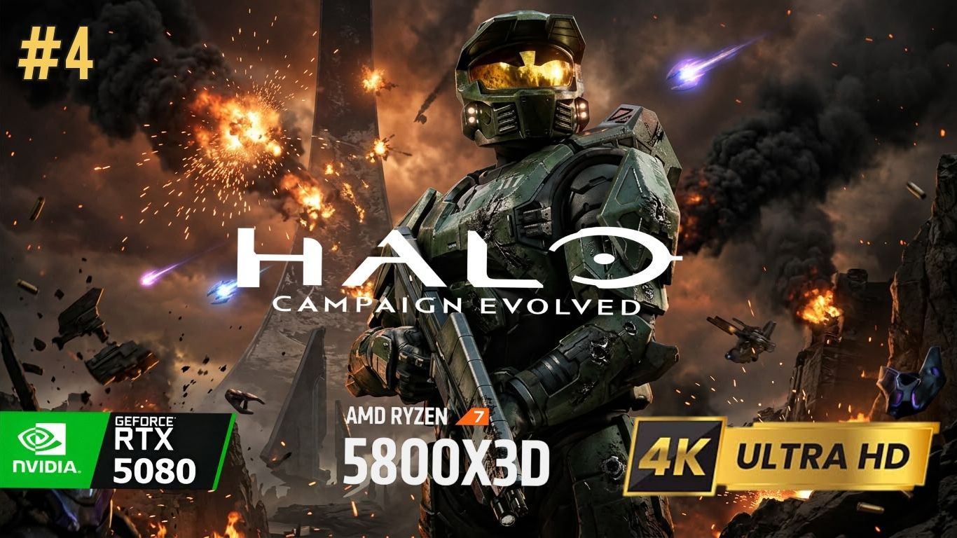 Halo Campaign Evolved прохождение 3 обзор в  4k  UltraHD Rtx 5080 Dlss 4.5