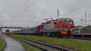 ЭП2К-405 с поездом №433 «Таврия» Москва–Новороссийск в Жилёво