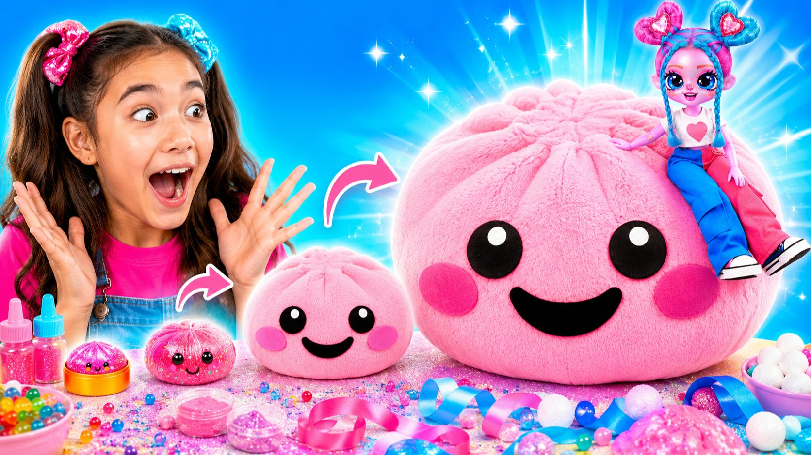 Лали Делает Mr. Dumplings От Маленького До Огромного! DIY Из Разных Материалов