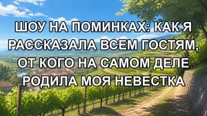 ШОУ НА ПОМИНКАХ: КАК Я РАССКАЗАЛА ВСЕМ ГОСТЯМ, ОТ КОГО НА САМОМ ДЕЛЕ РОДИЛА МОЯ НЕВЕСТКА