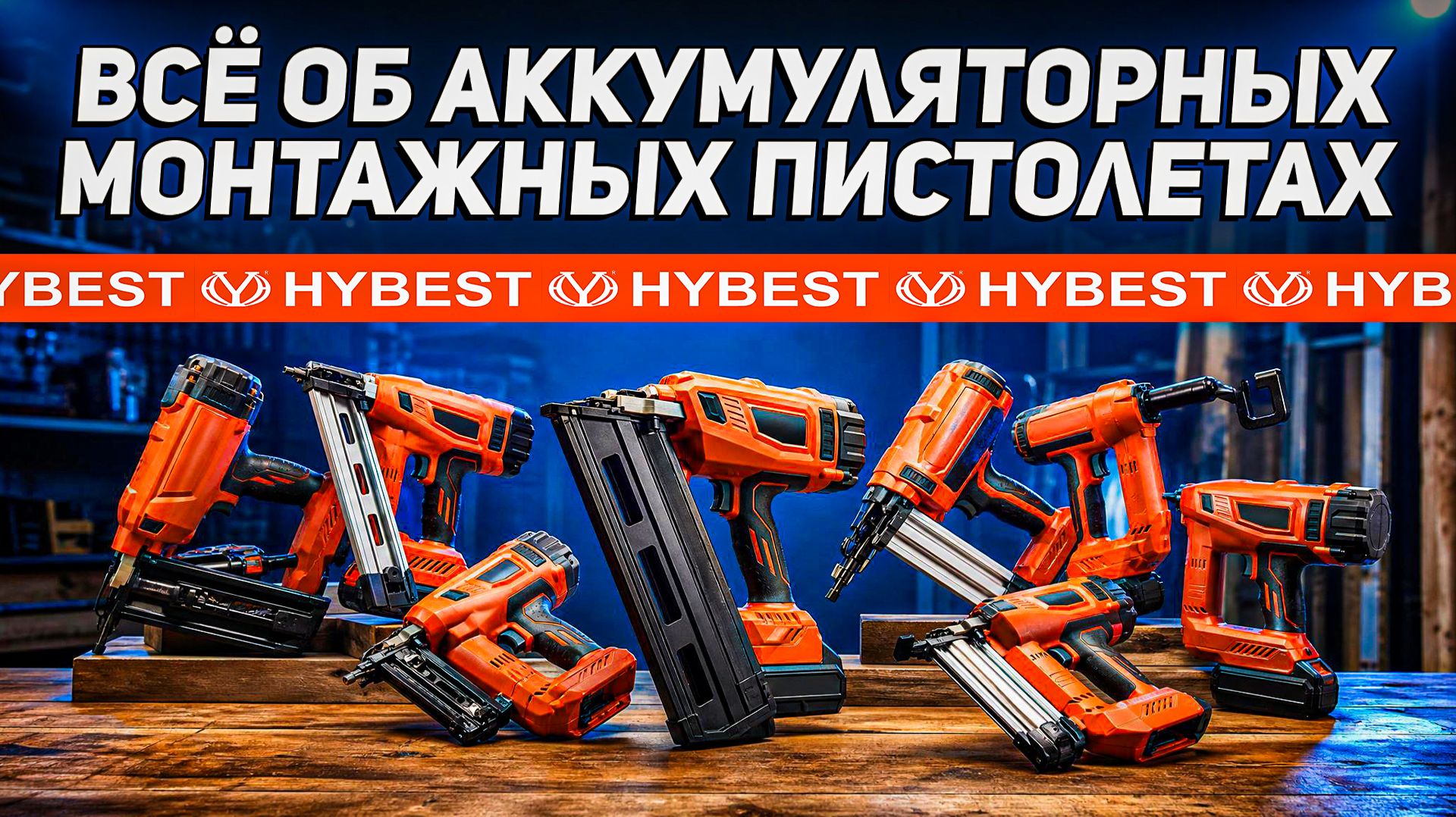 Аккумуляторные монтажные пистолеты HYBEST смотреть онлайн