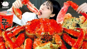 Мукбанг - морепродукты и краб - большая порция