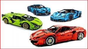 Коллекция LEGO TECHNIC:Топ-4 модели автомобилей(Ferrari 488, Lamborghini Centenario, Bugatti Chiron)