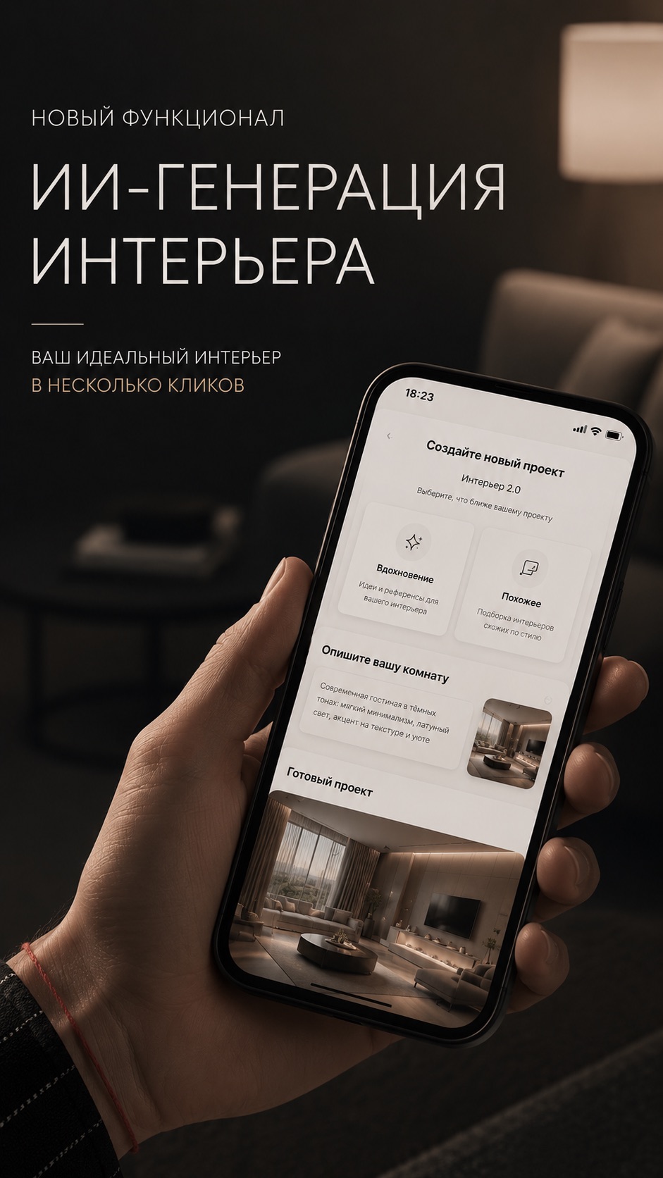 ✨ ИИ-генерация интерьера уже на сайте ImperiumLoft!