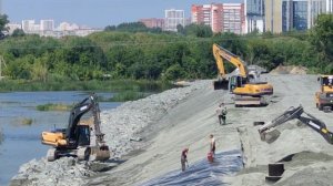 Челябинск строительство набережной с северо западной стороны Свердловского проспекта 21.07.2026г.07.