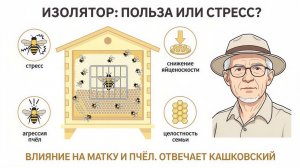 Влияние изоляторов на матку и пчёл: научный взгляд профессора Кашковского 🐝🔬