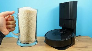 Сможет ли iRobot Roomba i7 убрать 1 КГ риса БЕЗ замены пылесборника