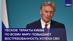 Песков: теракты Киева по всему миру повышают востребованность успеха СВО