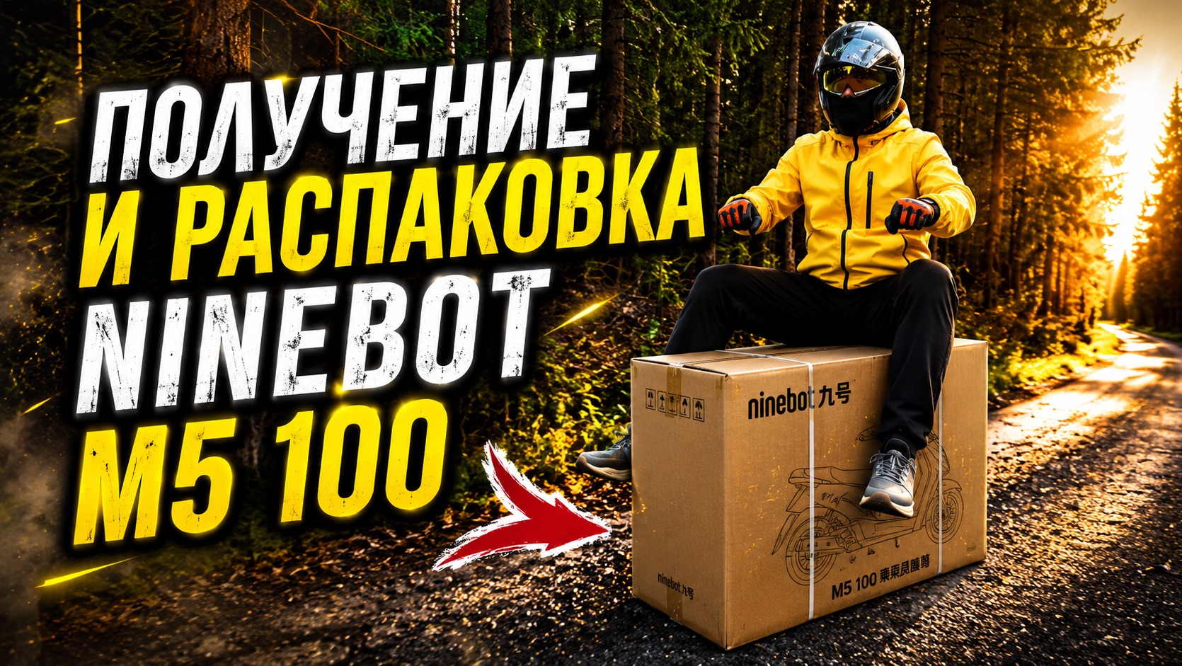Получение и распаковка электроскутера Ninebot M5 100