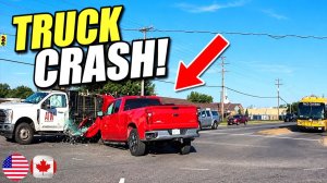 ✅ 🚛 Рабочий грузовик проехал на красный и разбился! Driving Fails #1022