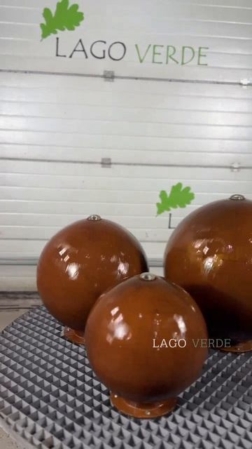 Фонтаны-шары из кортеновской стали 