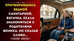 Притворившись БЕДНОЙ санитаркой, БОГАЧКА, ехала знакомиться с родителями ЖЕНИХА.  Истории из жизни.