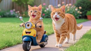 Мама-кошка подстригает шерсть на ферме и делает тигровую шапку для котят дома🐾🎩🐯
