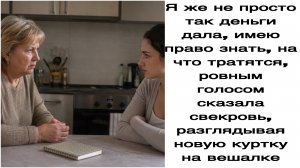 Истории из жизни|Я же не просто так деньги дала, имею право знать, на что тратятся